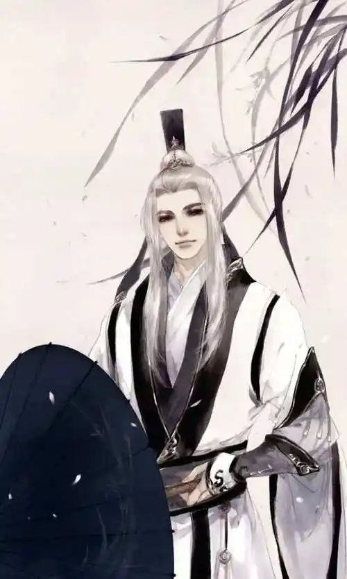 20张白发古风美男图集,满头银发真的好迷人