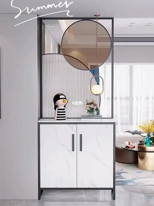 现代简约轻奢入户玄关柜设计效果图分享推荐