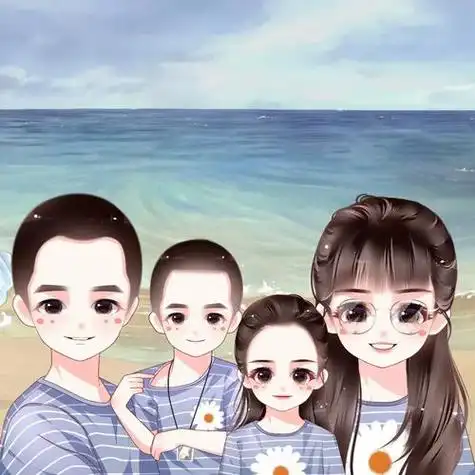 四个人的全家福头像图文(全家福照片一家四口头像)