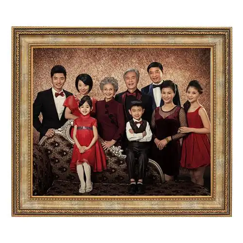 放大全家福制作欧式做成相框定制挂墙24寸洗照片加冲印带装框相片