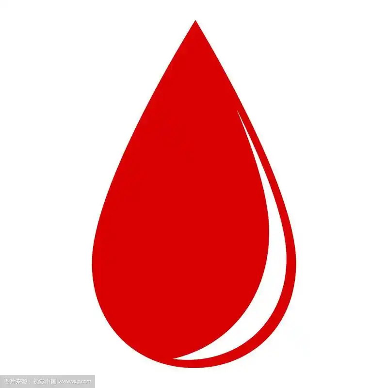 白色背景上的一滴血