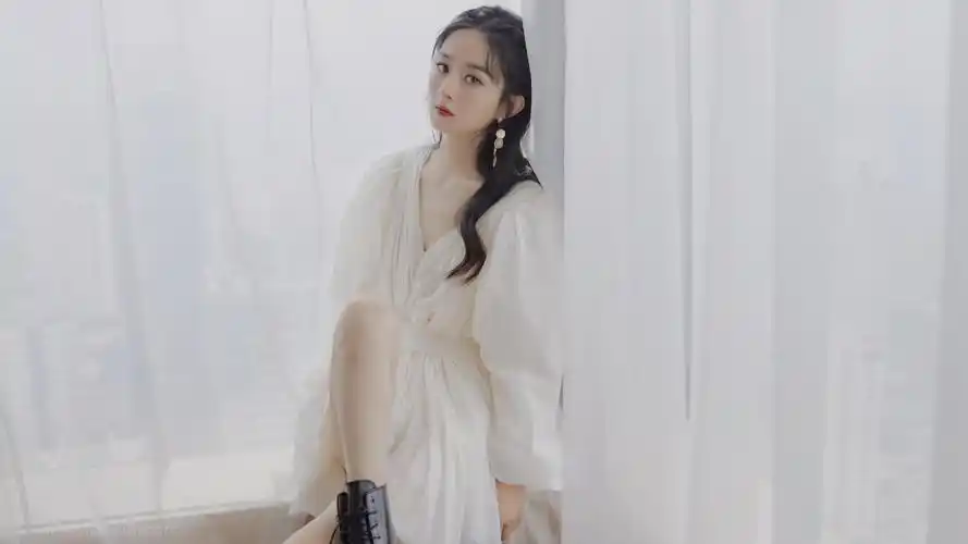 赵丽颖性感纱裙唯美4k壁纸