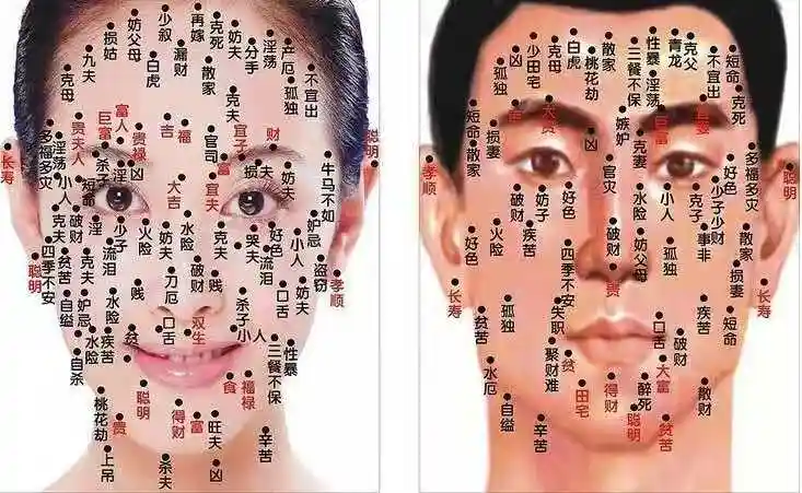 脸部痣相-「男人面部痣相最准图」痣相解析命中有贵子的痣 - 女人面相