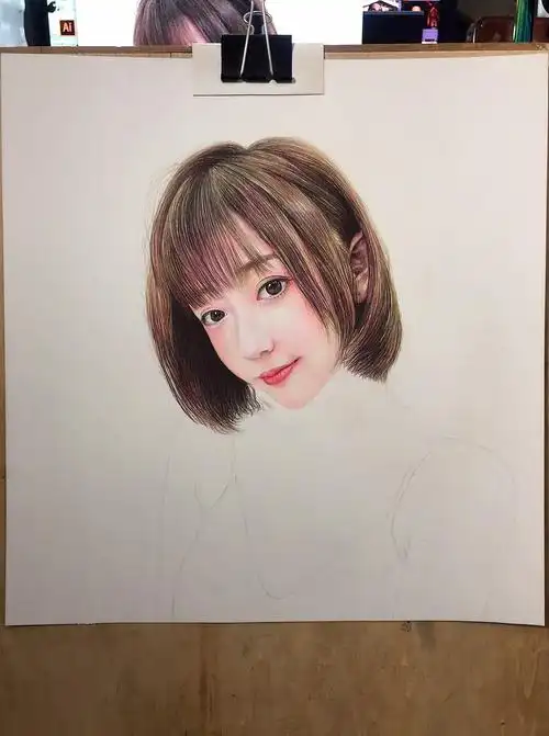 彩铅画人物肖像