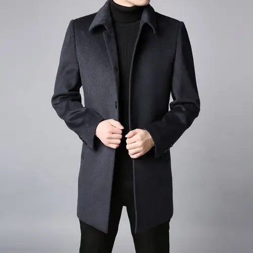 品牌羊毛绒男大衣