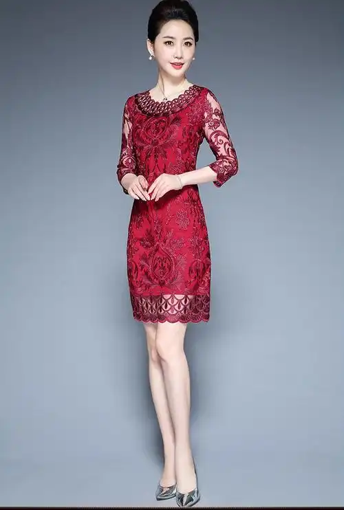 喜婆婆婚宴时尚礼服夏装五一参加新娘婚礼妈妈礼服装春夏喜庆结婚母亲