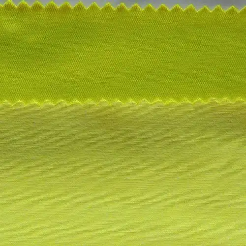 涤盖棉荧光黄水波纹涤棉布料环卫警示服混纺面料en20471 cvc面料