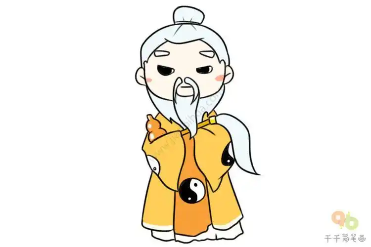 太上老君简笔画彩色