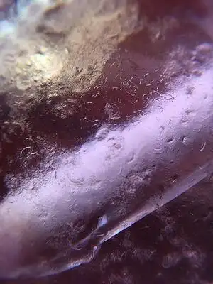 清代官造宫廷御用古法老琉璃 帽顶子 皇家紫 标本级风化纹朝珠