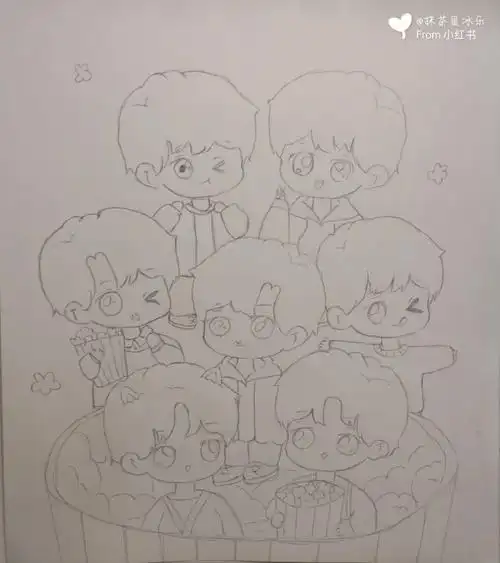 浅画一下(这是之前在小红书保存的)#tnt时代少年团  #临摹  #马嘉祺