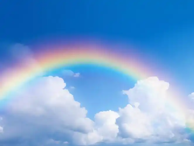 彩虹蓝天背景
