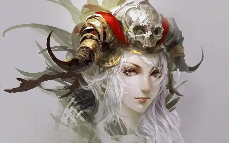 光翼学园2011年8月女祭司头像绘制过程黄光剑