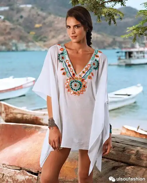 性感模特deborah mace地中海风格泳装秀