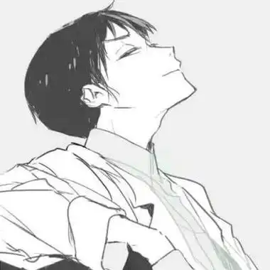 二次元简约黑白头像男生霸气高冷