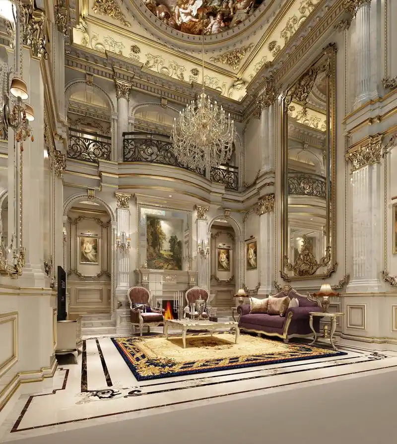 金科王府法式宫廷风格独栋别墅装修效果图