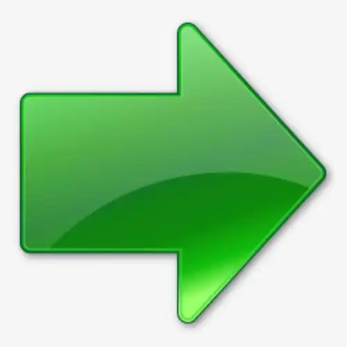 绿色的右箭头符号的水晶风格箭头符号集图标8