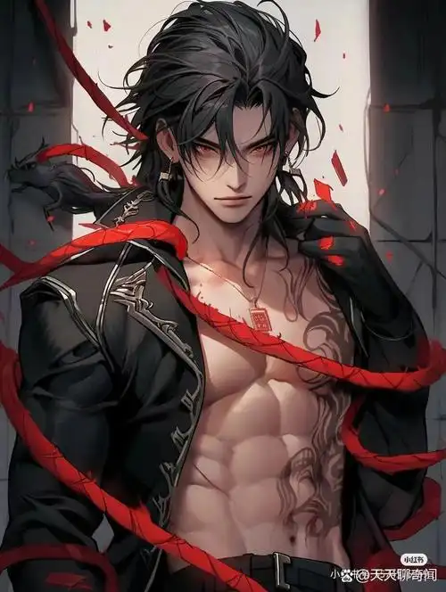 腹肌男生动漫头像.