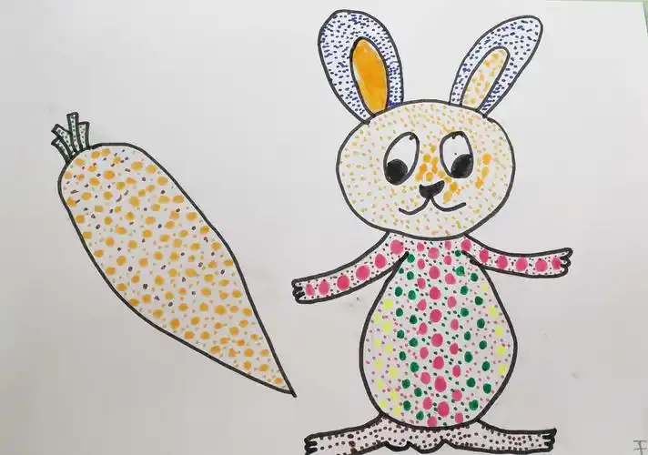 实小幼儿园大四班《奇妙的圆点画》