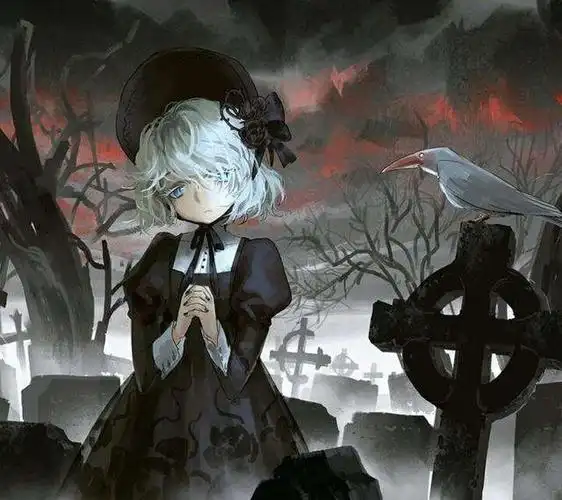 记忆里得过满分黑暗系女生头像_素材_头像动漫二次元暗黑系美少女壁纸