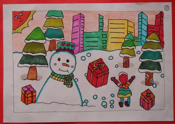 同盛小学三年级绘画作业评比赛