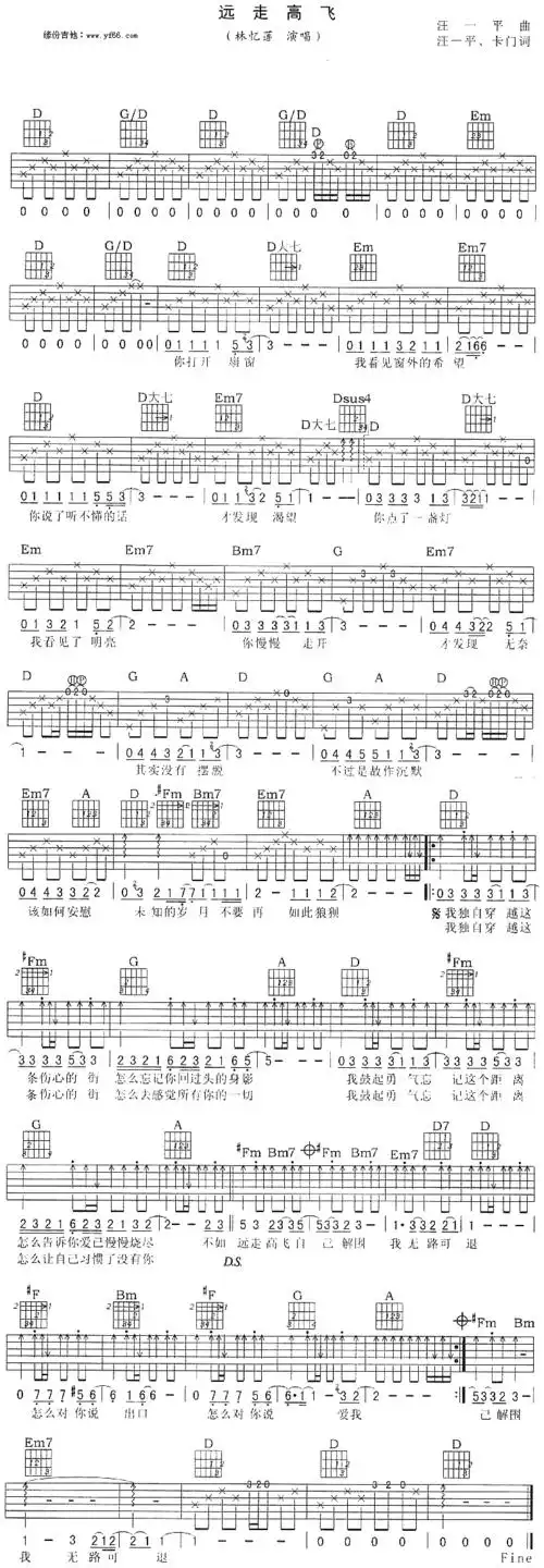 林忆莲远走高飞吉他谱