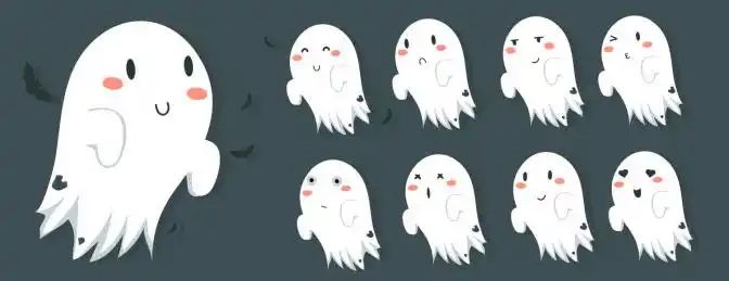 万圣节的幽灵各种表情