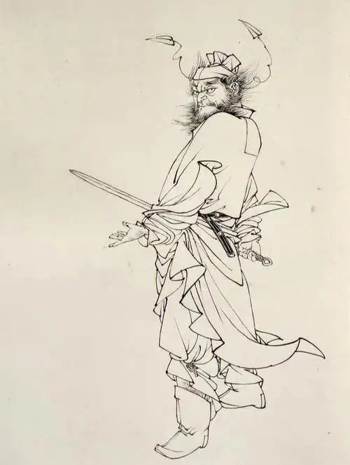 工笔画分享蔡岚工笔人物白描作品合集2