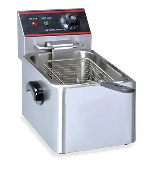 立式单缸双筛电油炸锅 深锅大功率