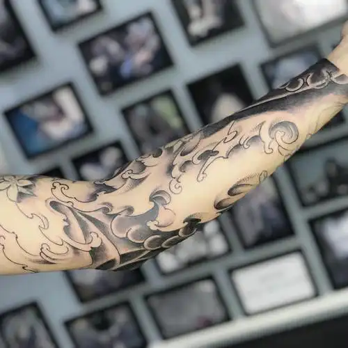 浪花花臂 |糊涂刺青|今日工 _纹身吧社区 - 纹身大咖