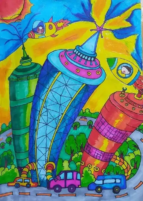 六一儿童画优秀作品(5张)-图3