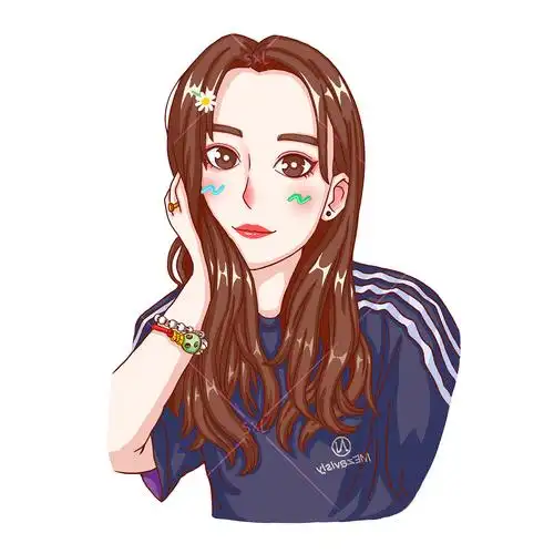 卡通手绘头像漂亮可爱小姐姐
