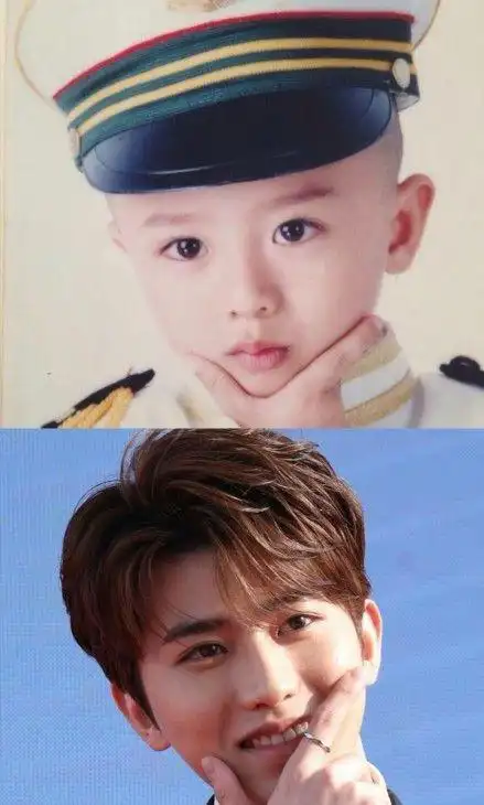 小鲜肉蔡徐坤童年照,双眼皮长睫毛明星范十足,从小就是时尚达人