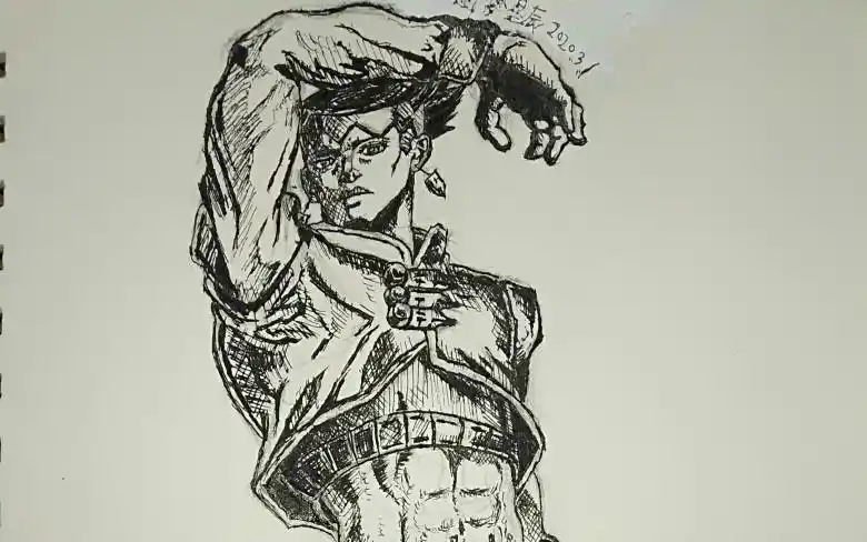 【jojo】岸边露伴(西北老汉)g笔速写_哔哩哔哩_bilibili
