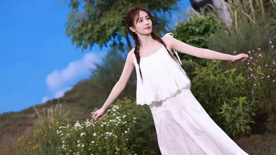 小清新风格 可爱美女白鹿高清壁纸 免费桌面电脑壁纸下载