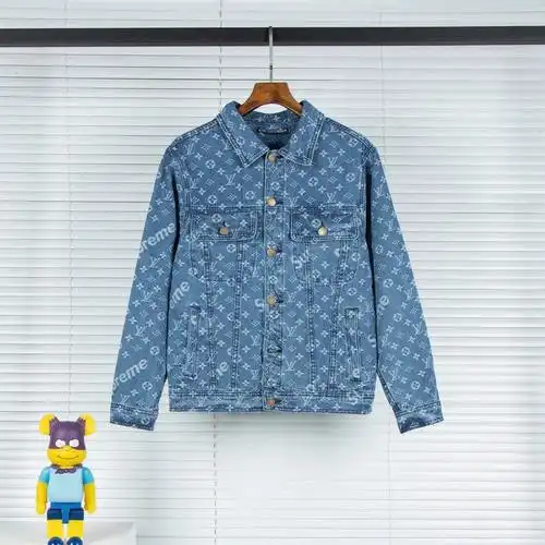经典联名系列水洗满印lv牛仔外套