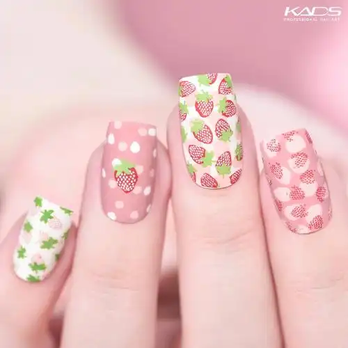夏日缤纷水果美甲无需手绘超简单05