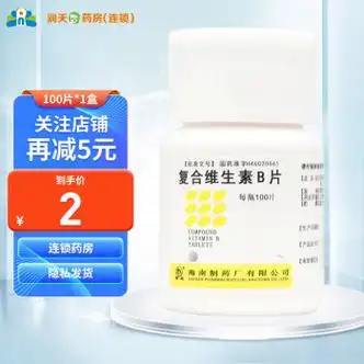 南岛 海南制药 复合维生素b片 100片 1盒装