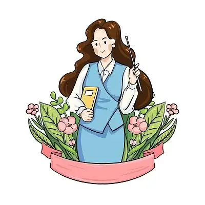 教师节女老师形象免抠png素材
