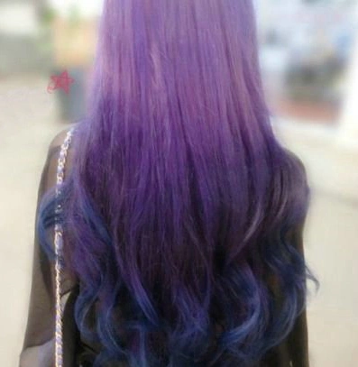 头发染成蓝紫色什么效果