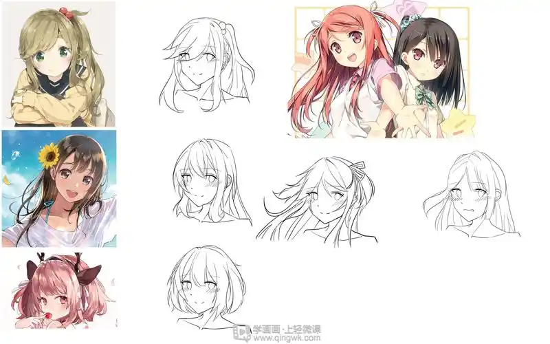 发型绘制练习—人物发型入门基础训练