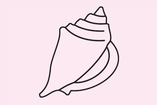 海螺简笔画简单画法步骤教程及图片大全