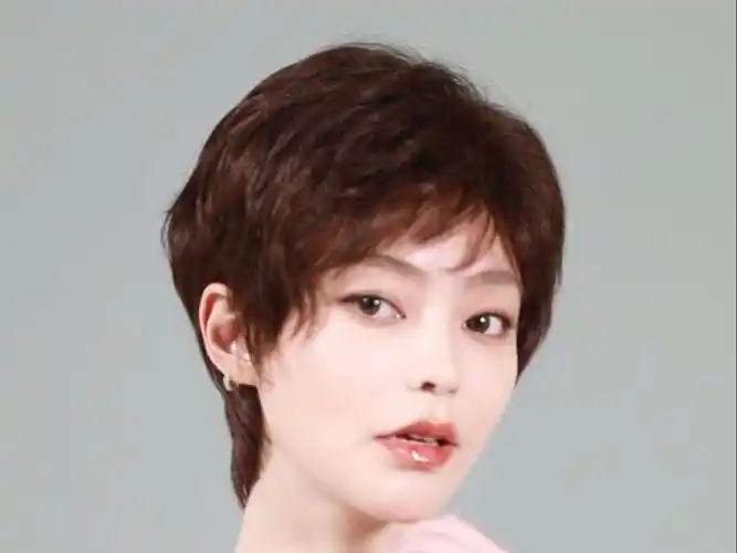 是惊艳了时光的美 rebecca经典纹理烫短发