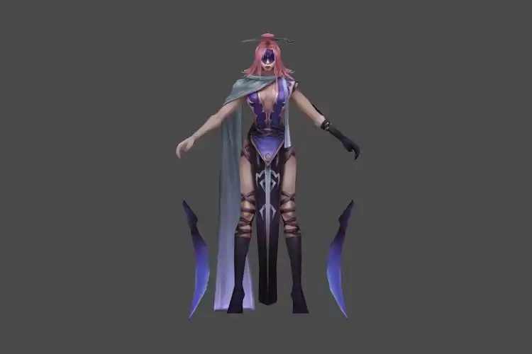 神魔 性感 蒙面 刺客 女 3d模型