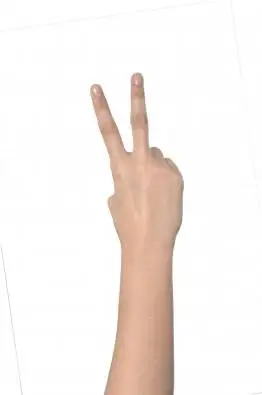 拍照最常用的剪刀手手势图片