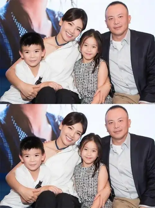 刘涛老公晒一家四口甜蜜旧照,一双儿女颜值超高,好幸福的一家人