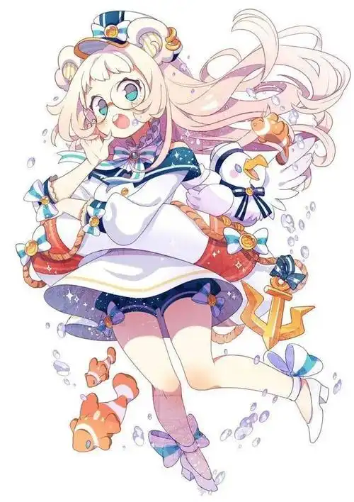 画风精美的二次元插画,超可爱的动漫少女插画