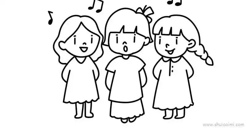 儿童节大合唱儿童画怎么画儿童节大合唱简笔画画法