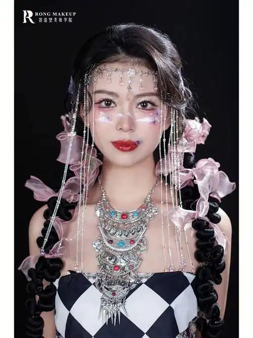 创意妆容西双版纳云间花蝴蝶妆