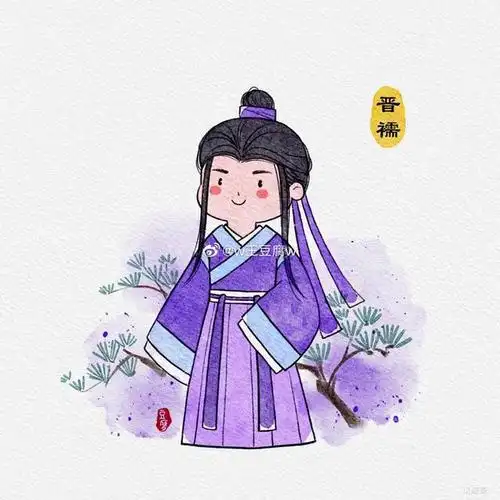 水彩画版男款汉服常见形制