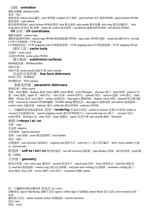 3dmax中英文详细翻译对照docx6页